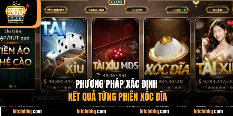 Phương pháp xác định kết quả từng phiên xóc đĩa